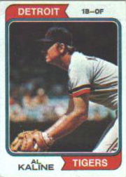 1974 Topps Baseball Cards      215     Al Kaline UER